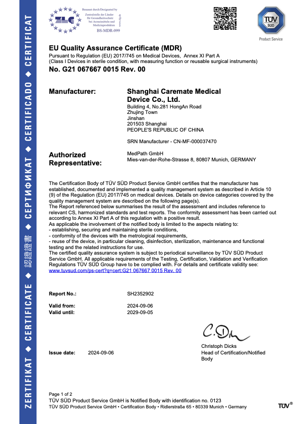 EU MDR Certificate